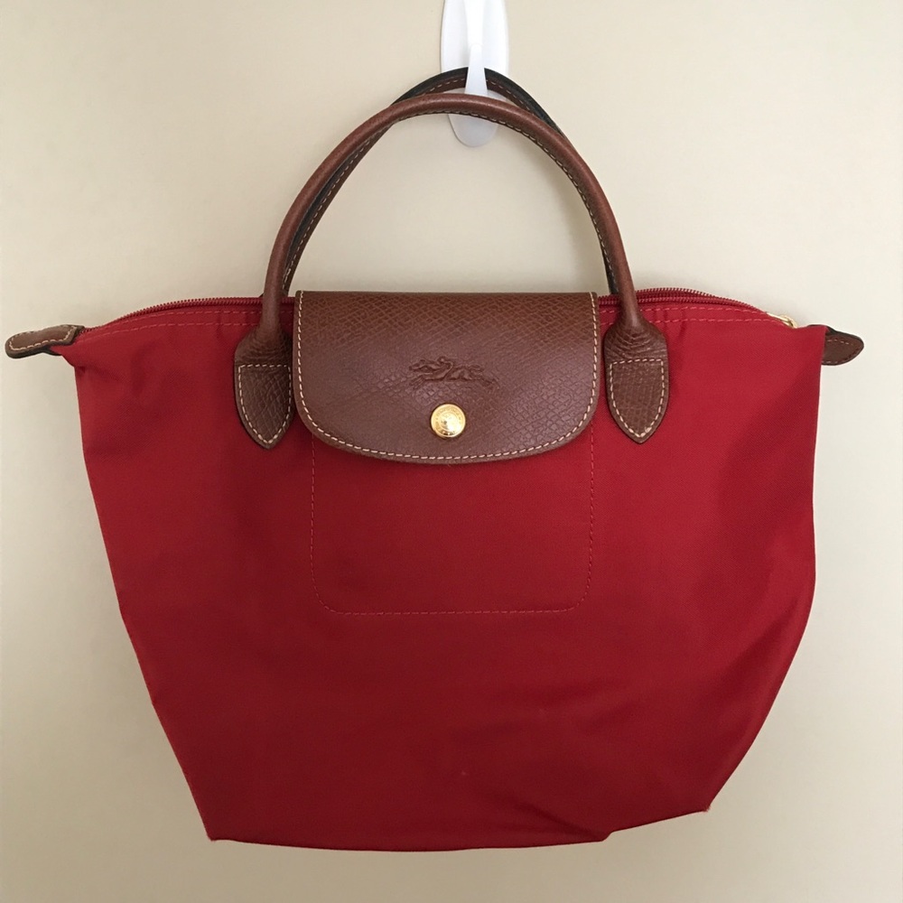 Small Red Longchamp Handbag